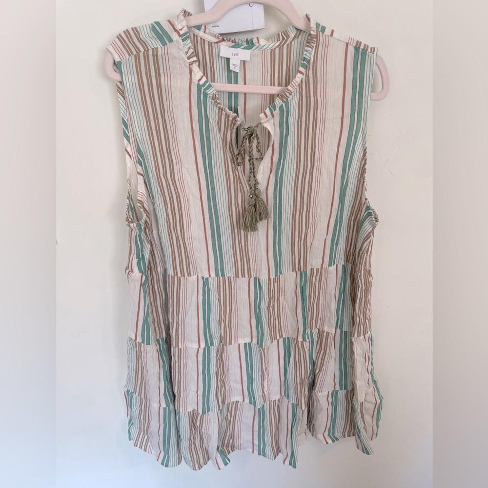 JJill Striped tie front dress